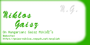 miklos gaisz business card